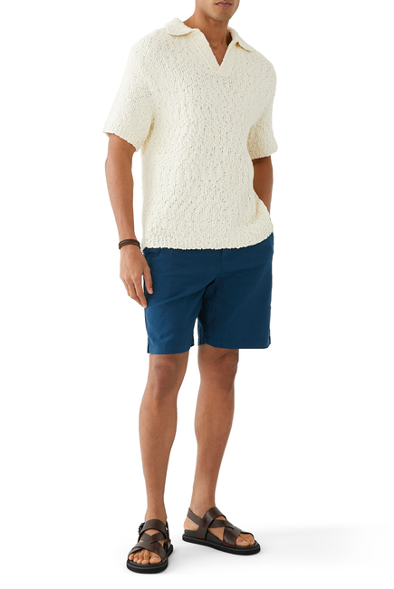 Sergio Stretch Linen-Cotton Blend Shorts